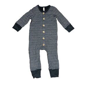 Childhoods Onyx Stripe Long Sleeve Romper